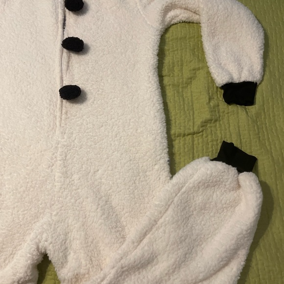 Silver Lilly FUNZIEZ Snowman Costume Sherpa Adult One Piece Cosplay Pjs Unisex - Picture 4 of 7